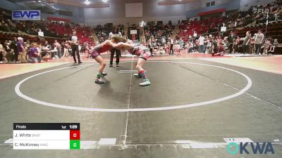 95 lbs Final - Joslynn White, Skiatook Youth Wrestling vs Chanlee McKinney, Woodland Wrestling Club