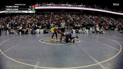 1A 190 lbs Quarterfinal - Aldinio Previl, Rosewood High School vs Sireco Logan, Bessemer City High School