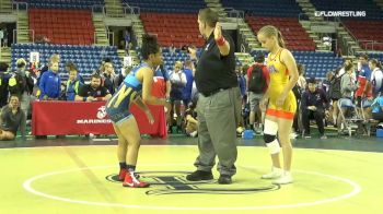 100 lbs Cons 32 #2 - Samantha Kruize, Virginia vs Arham Alrowmeim, New York