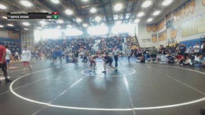 132 lbs Cons. Round 6 - Landon Hill, Caveman vs Bryce Stone, Lake Highland Prep