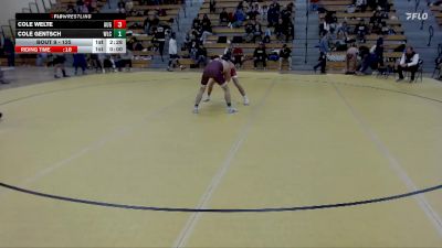 125 lbs Champ. Round 1 - Cole Welte, Augustana vs Cole Gentsch, Wisconsin-La Crosse