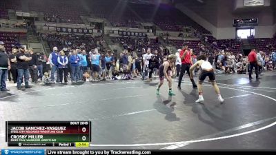 117 lbs Quarterfinal - Jacob Sanchez-Vasquez, Steel City Reloaded Wrestling Club vs Crosby Miller, Pikes Peak Warriors Wrestling