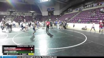 86-89 lbs Round 3 - Gavin Stoner, Junior Cougar Wrestling Club vs Chris Sanchez, Widefield Wrestling Club
