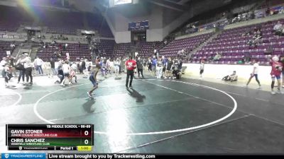 86-89 lbs Round 3 - Gavin Stoner, Junior Cougar Wrestling Club vs Chris Sanchez, Widefield Wrestling Club