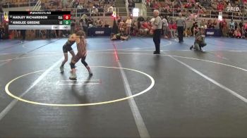 50 lbs 7th Place Match - Hadley Richardson, Claymont vs Kinslee Greene, Lake Catholic