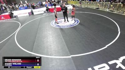 98 lbs Cons. Round 3 - Drake Edwards, Mad Dawg Wrestling Club vs Kaiden Wieland, California