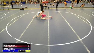 106 lbs Quarterfinal - Oliver Powell, Guerrilla Wrestling Club vs Jacob Kranz, Simley Wrestling Club