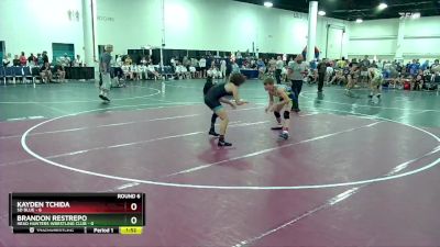 113 lbs Round 6 (8 Team) - Brandon Restrepo, Head Hunters Wrestling Club vs Kayden Tchida, SD Blue