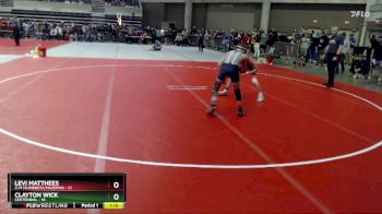 95 lbs Champ. Round 1 - Clayton Wick, Centennial vs Levi Matthees, Z-M (Zumbrota/Mazeppa)