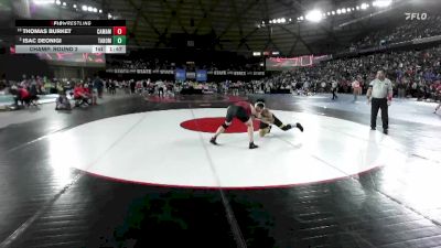 Boys 4A 157 lbs Champ. Round 2 - Isac Deonigi, Tahoma vs Thomas Burket, Camas