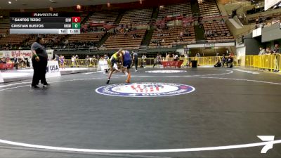 Cadet Boys Lower - 113 lbs Quarters - Santos Tizoc, Silver Creek WC vs Cristian Bustos, Reedley High School Wrestling