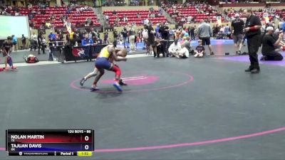 86 lbs 1st Place Match - Nolan Martin, TX vs Tajuan Davis, OK