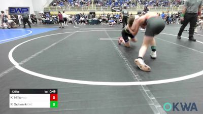 100 lbs Consi Of 4 - Kameron Mills, Piedmont vs Raife Schwark, Cowboy Wrestling Club