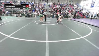 Girls 170 lbs Cons. Semi - Jacqueline Bautista, Monterey Girls vs Juliana Deak, Christopher Girls