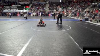 46 lbs Quarterfinal - Kasen Peterson, Abilene vs Kaysen Carpenter, Carroll