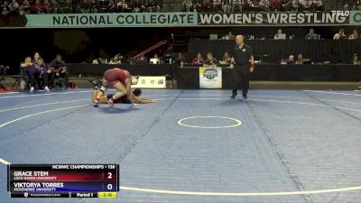 136 lbs Quarterfinal - Grace Stem, Lock Haven University vs Viktorya Torres, McKendree University