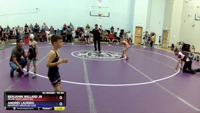 53-56 lbs Round 3 - Benjamin Willard Jr, Pelion Youth Wrestling vs Andres Laurido, Reverence Wrestling Club