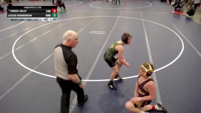 12U - 117 lbs Cons. Round 4 - Croix Jolly, Forest Lake Wrestling Club vs Lucas Roberson, Rochester Mayo