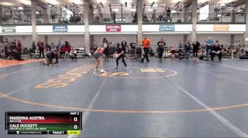 64-67 lbs Round 1 - Cale Duckett, Shelbyville Wrestling Rams vs Makenna Austra, Bulls WC
