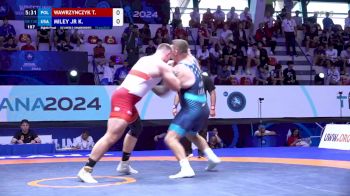 130 kg 1/8 Final - Tomasz Jacek Wawrzynczyk, Poland vs Keith Anthony Miley Jr, United States