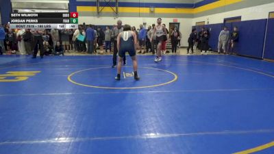 160 lbs 3rd Place - Seth Wilmoth, DuBois vs Jordan Perks, Franklin Regional