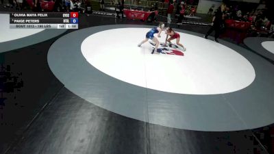 100 lbs Semis - Olivia Maya Felix, Community Youth Center - Concord Campus Wrestling vs Paige Peters, Beat The Streets - Los Angeles