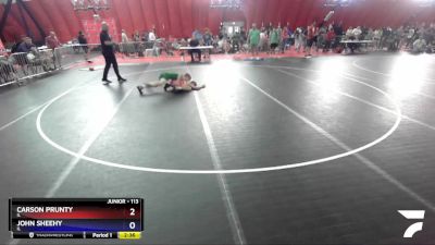 113 lbs Cons. Round 2 - Carson Prunty, IL vs John Sheehy, IL