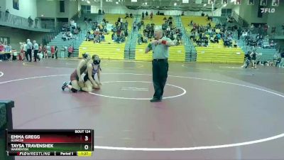 125 lbs Quarterfinal - Taysa TravenShek, Warrenton vs Emma Gregg, Glencoe