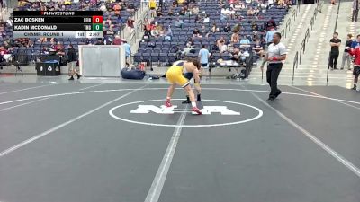 133 lbs Champ. Round 1 - Zac Bosken, Reinhardt University (GA) vs Kadin McDonald, Truett-McConnell (Ga.)