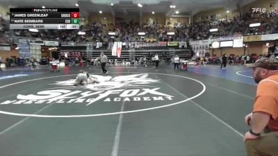 120 lbs Cons. Semi - Nate Seimears, Council Grove Hs vs James Greenleaf, Greensburg-Kiowa County Hs