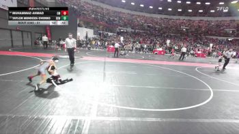 51 lbs Cons. Round 3 - Taylor Mendoza Overbo, De Soto Wrestling vs Muhammad Ahmad, C4c Milwaukee