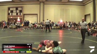 125 lbs Champ. Round 1 - Tyler Thomas, Orchard South vs Sierra Chiesa, Bad Karma