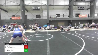 175 lbs Consi Of 4 - Quinn Phillips, Omak Wrecking Crew Wrestling vs Jordan Gertz, Independent