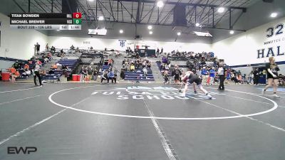 126 lbs Quarterfinal - Titan Bowden, Hilldale vs Michael Brewer, Victory Christian School