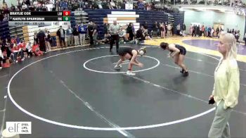 130 lbs. Cons. Round 4 - Kaitlyn Sparkman, Francis Howell Central vs Braylie Cox, Lawson