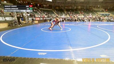 135 lbs Semifinal - Brinley Dinzeo, All-American Wrestling Club vs Aurora Spencer, Steel City Reloaded
