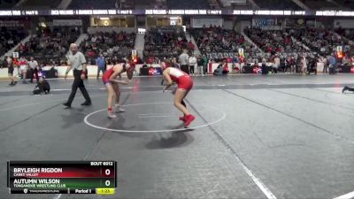 120 lbs Quarterfinal - Bryleigh Rigdon, Caney Valley vs Autumn Wilson, Tonganoxie Wrestling Club