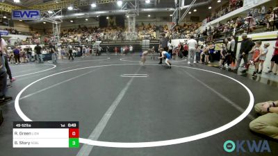 49-52 lbs Quarterfinal - Ryker Green, Lions Wrestling Academy vs Bentley Story, Noble Takedown Club