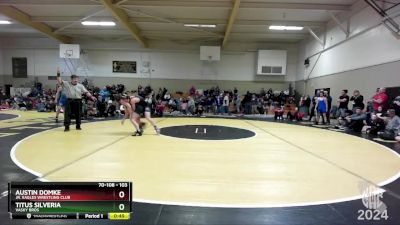 103 lbs Cons. Round 1 - Austin Domke, Jr. Eagles Wrestling Club vs Titus Silveria, Vasky Bros