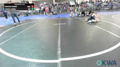 80 lbs Semifinal - Kahler Gomez, Marlow Outlaws vs Lukas Lomeli, Shelton Wrestling Academy