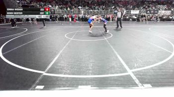 112 lbs Round Of 16 - Emma Weber, Jesup Mat Club vs Eden Hester, Center Grove WC