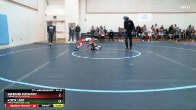 54-63 lbs Round 1 - Jackson Maynard, Empire Battle School vs Koen Lake, Davis Wrestling Club