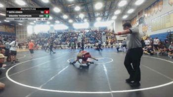 132 lbs 1st Place Match - Seth Jones, Lake Gibson High School vs Draven Thompson, Winter Haven High