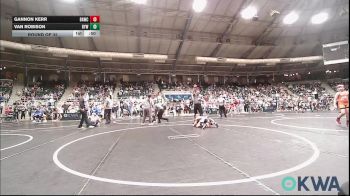 67 lbs Round Of 32 - Gannon Kerr, Broken Arrow Wrestling Club vs Van Robison, Bristow Elementary Wrestling Club
