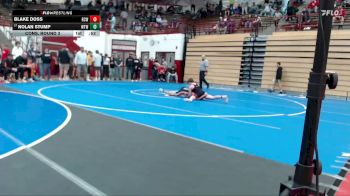 113 lbs Cons. Round 3 - Nolan Stump, Warsaw Tiger Wrestling vs Blake Doss, Red Cobra WA