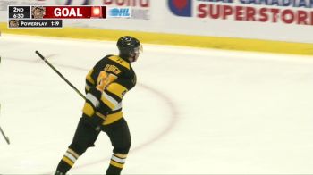 Jake O'Brien Scores On The Power Play To Tie The Score For Brantford