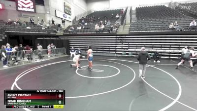 288 lbs Cons. Semi - Noah Bingham, Davis High School vs Avery Pikyavit, Millard