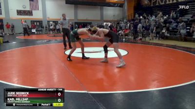 144 lbs Semifinal - Jude Seebeck, Iowa City, City High vs Kael Millsap, Cedar Rapids Kennedy