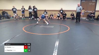 55 lbs Rr Rnd 1 - Zoey Eicher, Phoenix Girls Red vs Lennyx Fletcher, Partner Trained Girls