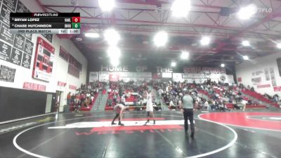 132 lbs 3rd Place Match - Chase Hutchinson, Shoshone vs Bryan Lopez, Oakley